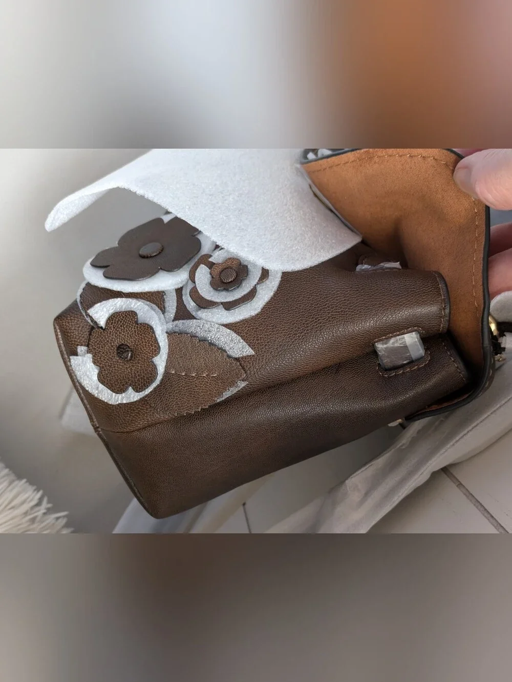Coach Floral Appliques Emory Satchel NWT
